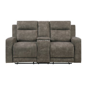 Home Elegance Muncie Brown Gray 3pc Living Room Set