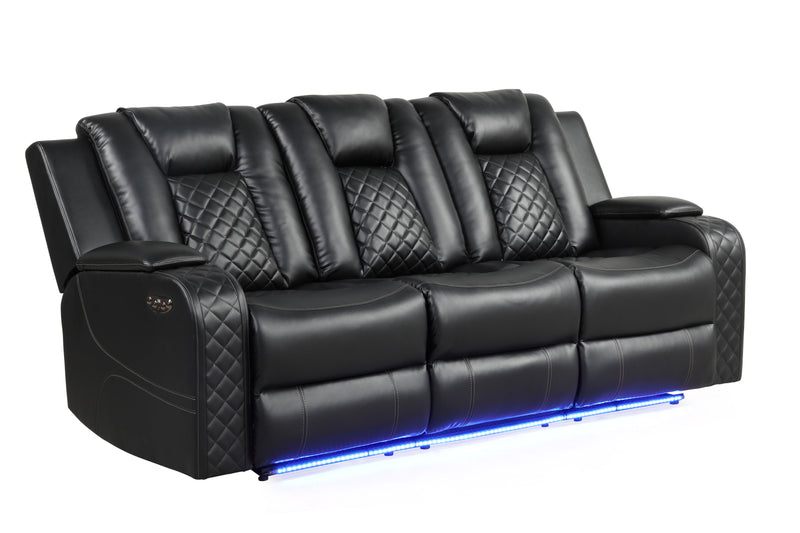 Galaxy Home Benz Ice LED Power Reclining 2pc Living Room Set