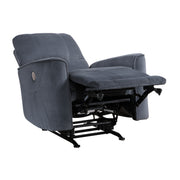 Home Elegance Artem Blue Power Rocker Reclining Chair
