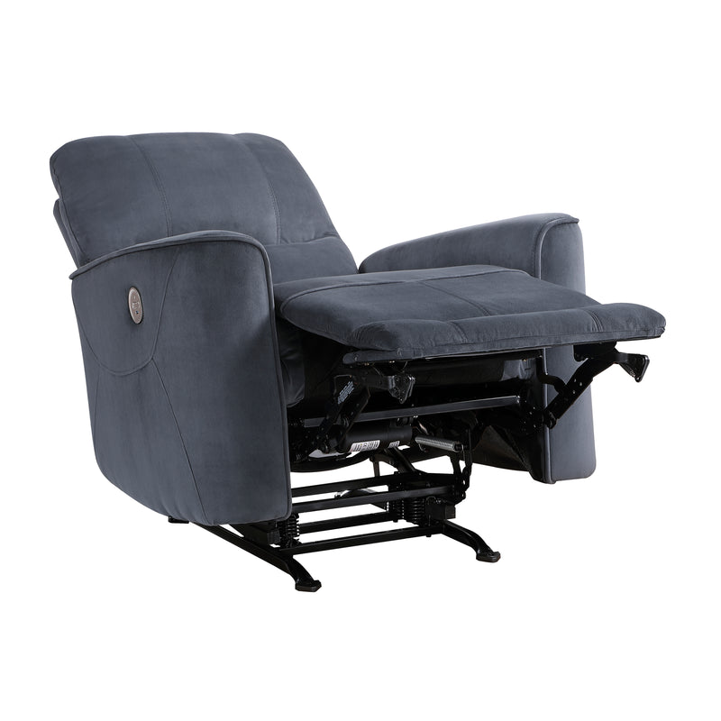 Home Elegance Artem Blue Power Rocker Reclining Chair