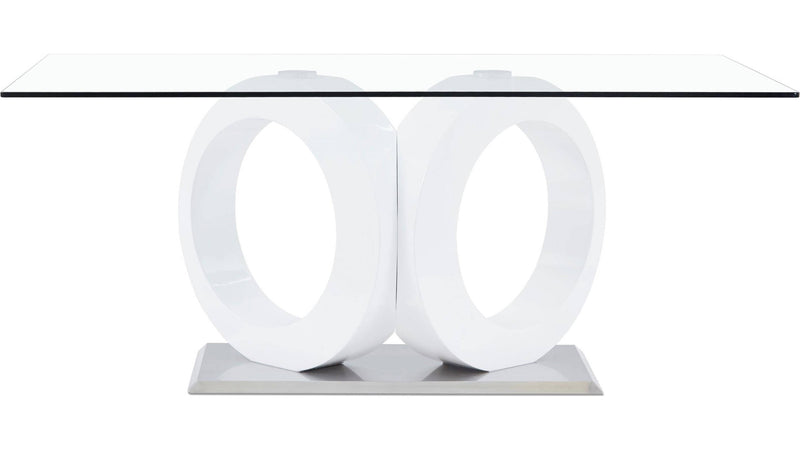 Global Furniture D9002 White Rectangle 5pc Dining Room Set