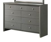 Crown Mark Denker Gun Metal Dresser and Mirror