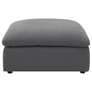 Coaster Furniture Hobson Charcoal Grey Square Ottoman