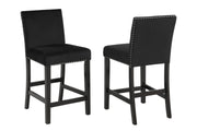 2 Crown Mark Lennon Black Counter Side Chairs