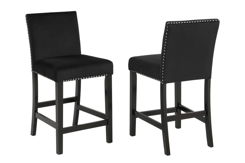 2 Crown Mark Lennon Black Counter Side Chairs