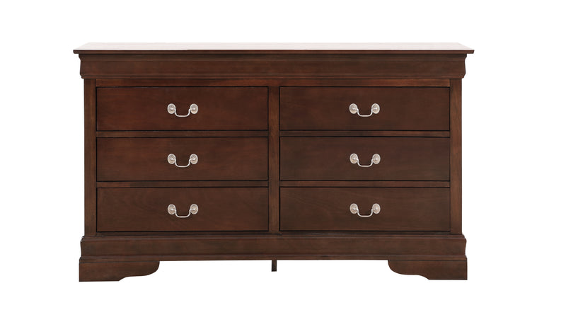Glory Furniture Louis Phillipe Teal 6 Drawers Dresser