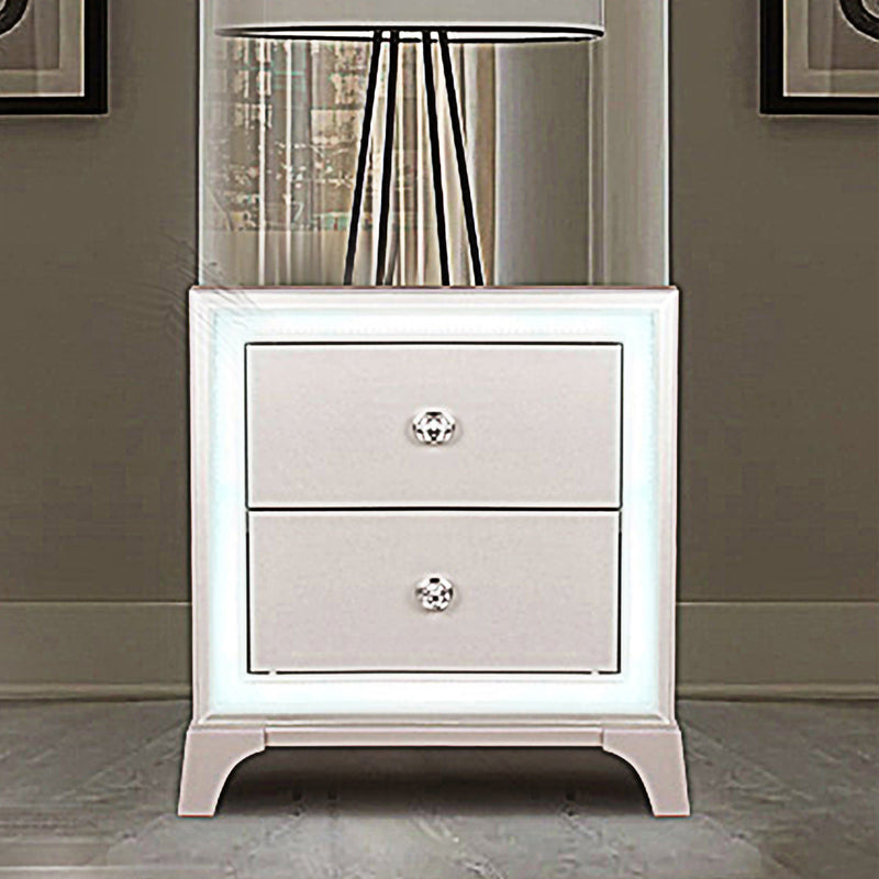 Steve Silver Cassie Off White Nightstand