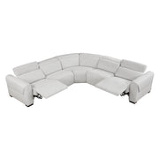 Home Elegance Mcpherson Beige 5pc Modular Power Reclining Sectional with Headrests