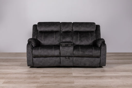 Global Furniture U7303 Domino Granite Console Reclining Loveseat with Drawer