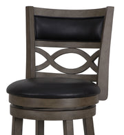 New Classic Furniture Manchester Gray Black PU 29 Inch Bar Stool