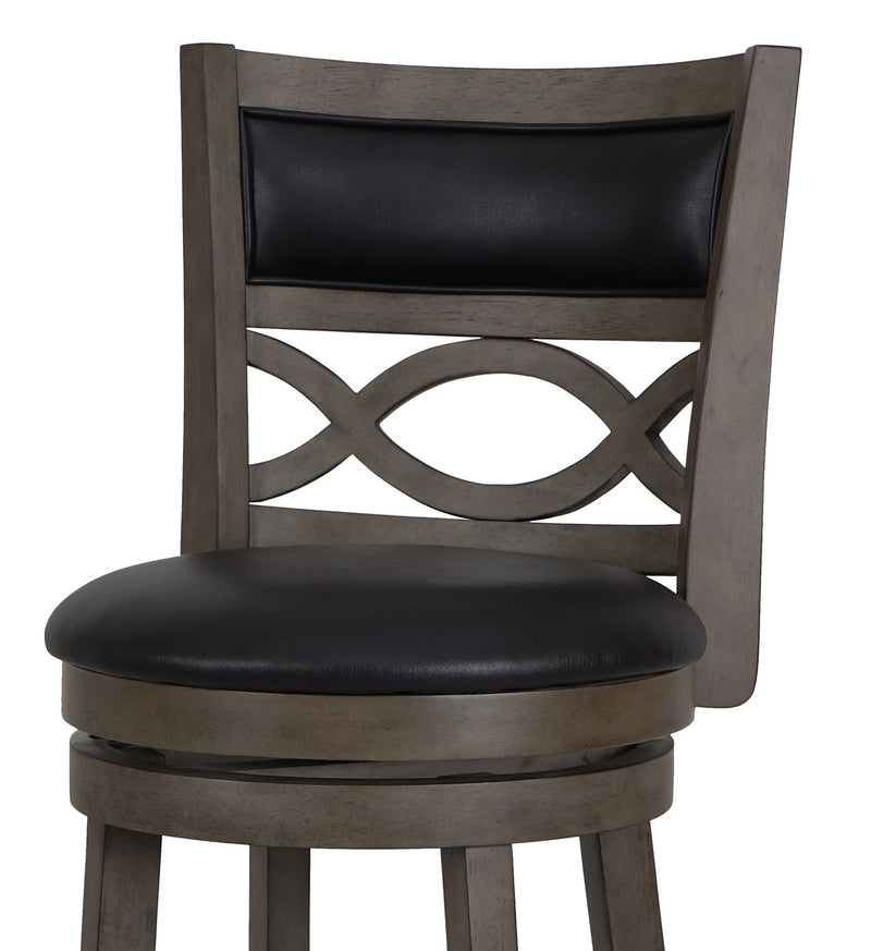 New Classic Furniture Manchester Gray Black PU 29 Inch Bar Stool