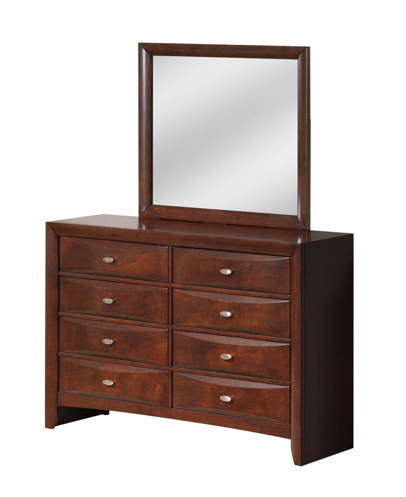 Global Furniture Linda Black Dresser and Mirror