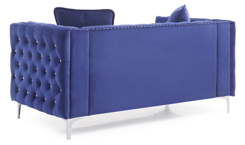 Glory Furniture Paige Gray Velvet Loveseat