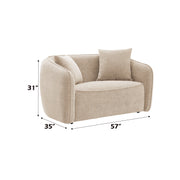 Acme Furniture Keith Brown Loveseat with 2 Pillows