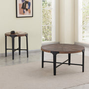 Steve Silver Chevron Cinnamon Round End Table