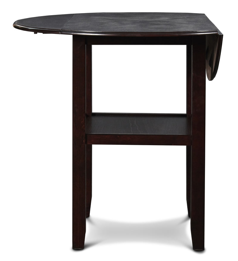 New Classic Furniture Gia Brown PU 42 Inch 3pc Counter Height Set