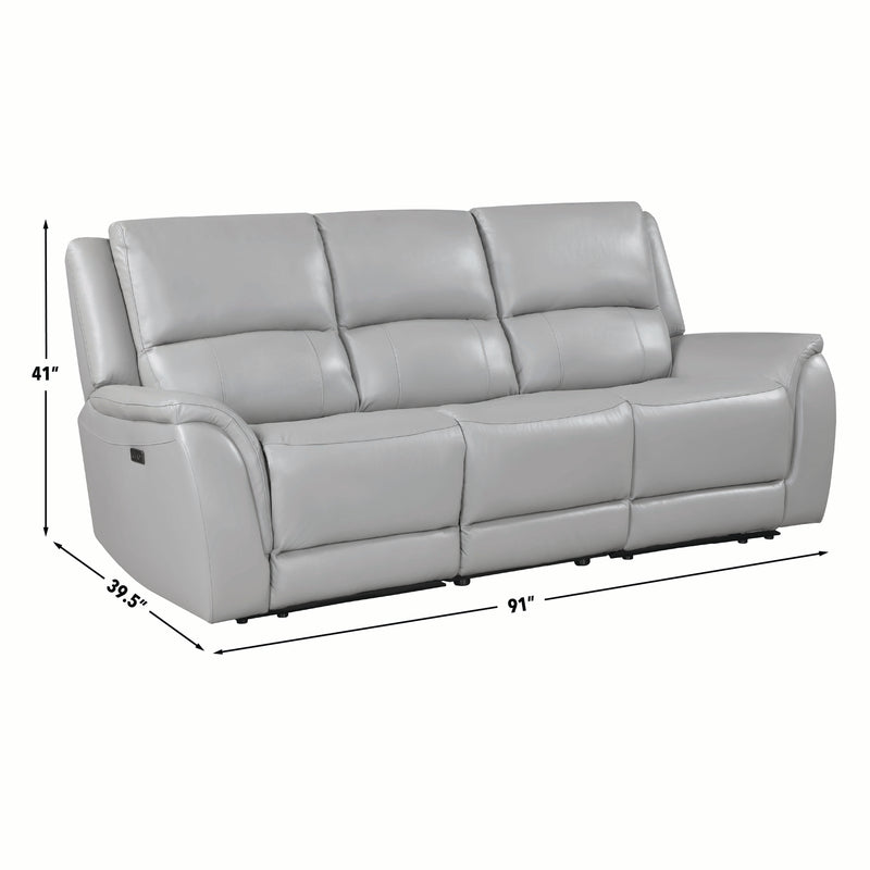 Steve Silver Alexandria Chocolate Leather Power Reclining Sofa