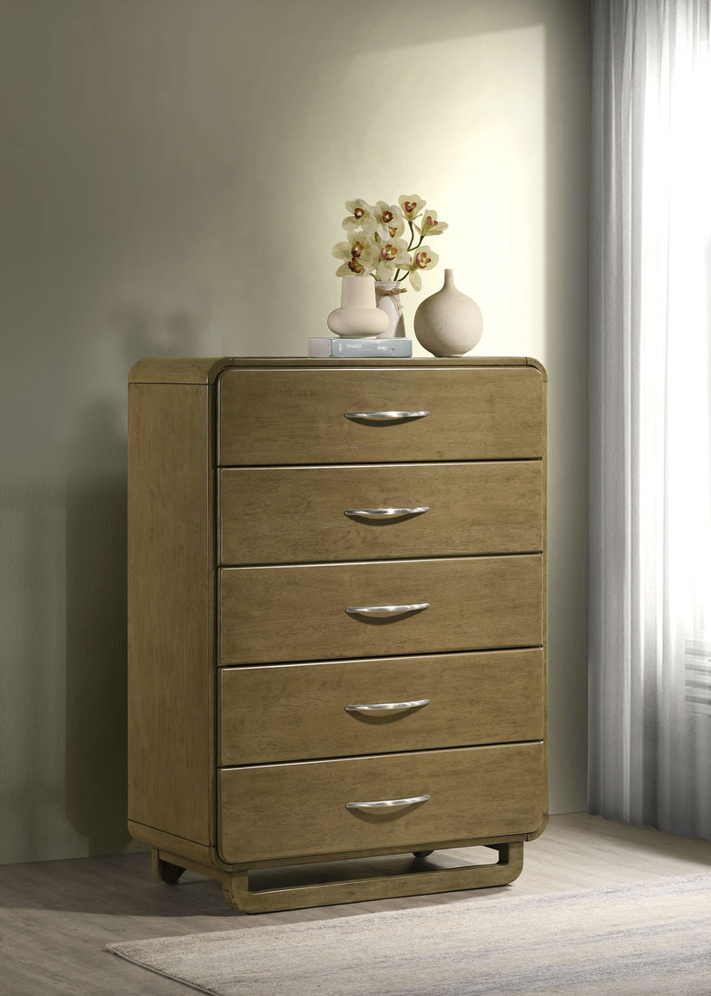 Coaster Furniture Amsbury Nutmeg Brown 5 Drawer Chest