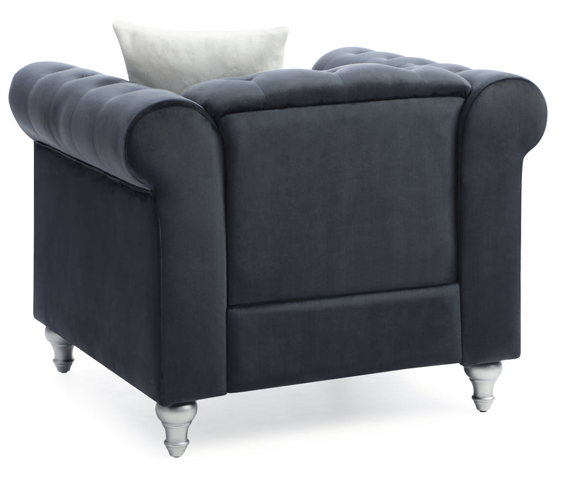 Glory Furniture Raisa Pink Velvet Chair