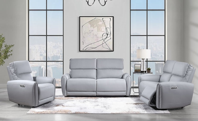 Acme Furniture Jeromie Gray Power Motion Loveseat with USB Port