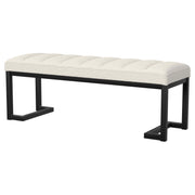 Coaster Furniture Mesa Vanilla Ivory Tufted Accent Bench