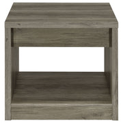 Coaster Furniture Felix Grey Driftwood 1 Drawer End Table