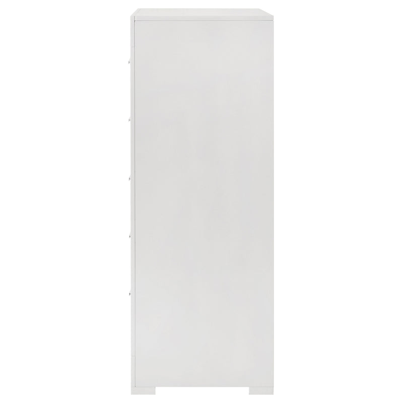 Coaster Furniture Ives Grey High Gloss 5 Drawer Chest