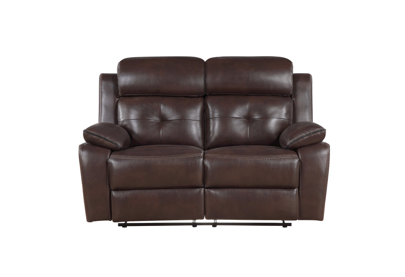 Global Furniture U5050 Black Espresso Welt Reclining Loveseat