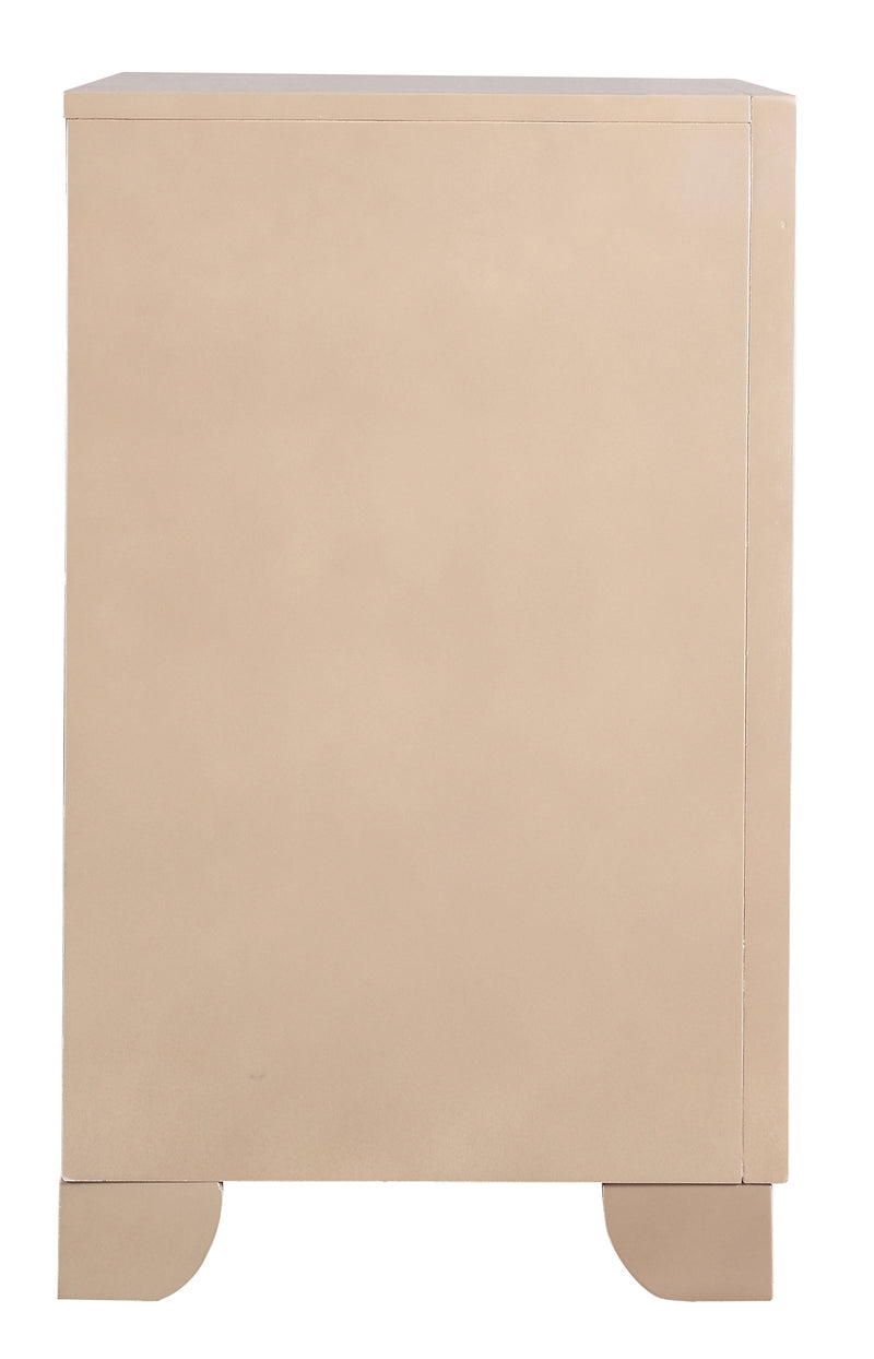 Glory Furniture Hollywood Hills Silver Champagne Nightstand