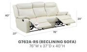 Glory Furniture Ward Red Faux Leather Double Reclining Sofa