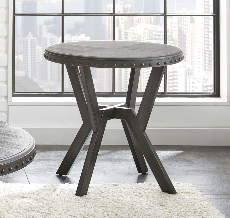 Steve Silver Alamo Gray Round End Table