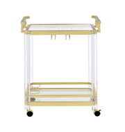 Steve Silver Aerin Silver Chrome Server Cart