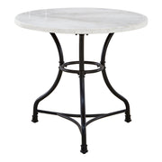 Steve Silver Claire White Marble Top Round Dining Table