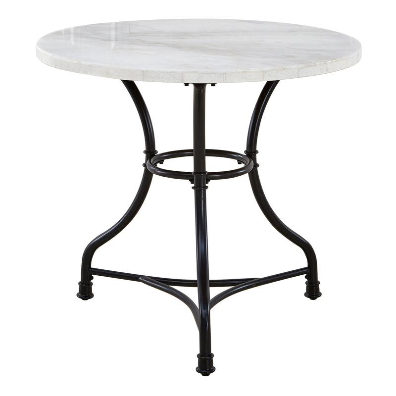 Steve Silver Claire White Marble Top Round Dining Table