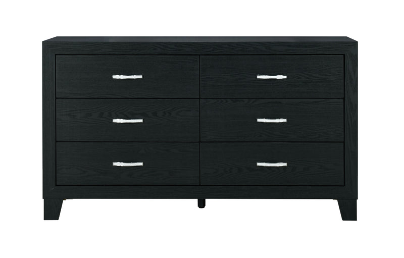 Global Furniture Reid Black Dresser and Mirror