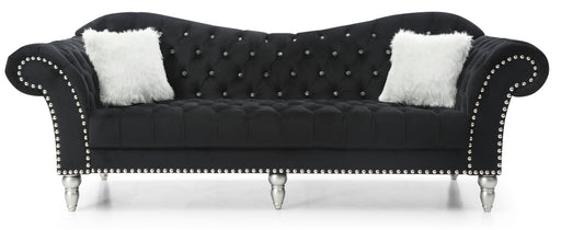Glory Furniture Wilshire Dark Gray Velvet Sofa
