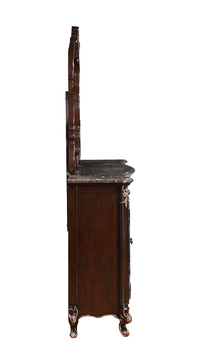 New Classic Furniture Constantine Cherry Dresser and Mirror