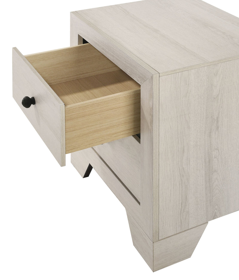 Crown Mark Atticus White Night Stand