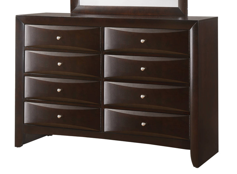 Crown Mark Emily Black Dresser And Mirror