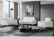 Global Furniture U6109 White Loveseat