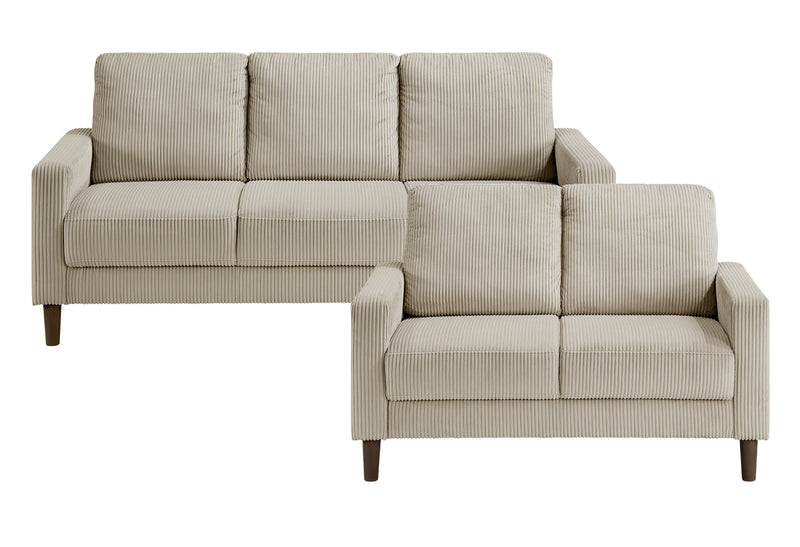 Home Elegance Crandall Taupe 2pc Living Room Set