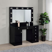 Coaster Furniture Acena Black High Gloss Vanity Set with Lighting