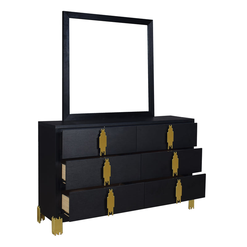 New Classic Furniture Empire Black Dresser And Mirror