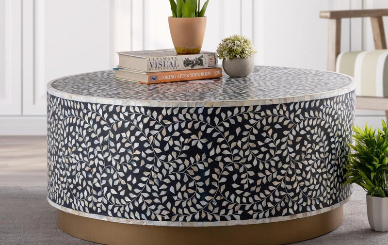 Galaxy Home Luxe Gray Coffee Table