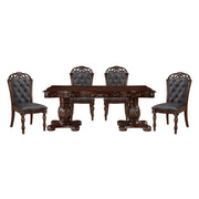 Home Elegance Adelina Cherry Gold 5pc Dining Room Set