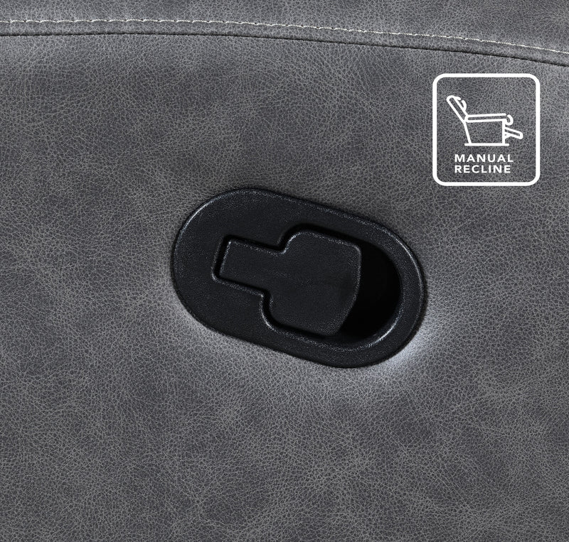 Steve Silver Gaston Gray Manual Recliner