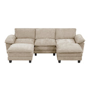 Home Elegance Dublin Pewter 5pc Modular Sectional with 2 Ottoman