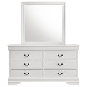 Coaster Furniture Louis Philippe White Dresser and Mirror