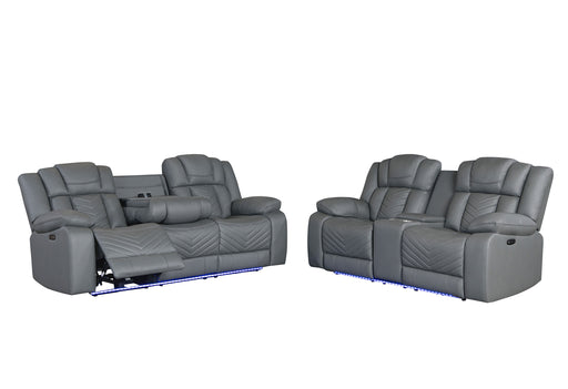 Global Furniture U7068 Grey Power 2pc Living Room Set