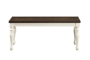 Steve Silver Joanna Ivory Mocha Bench